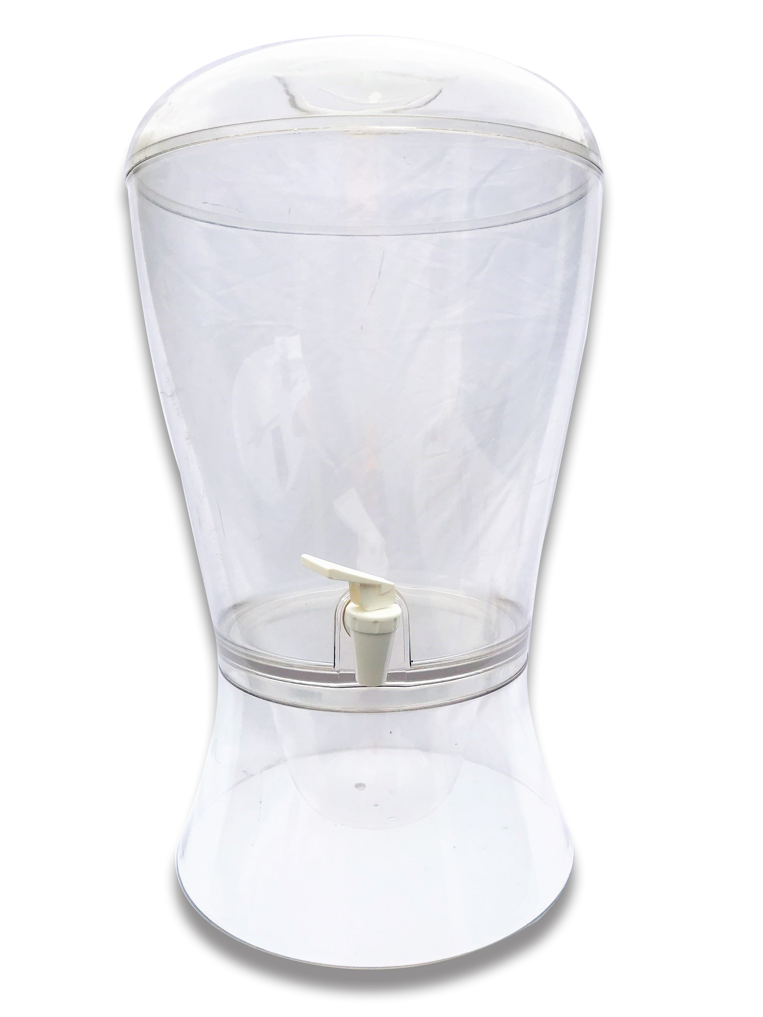 Clear Drink Dispenser with Lighted Base and 5 Cups Spreading
